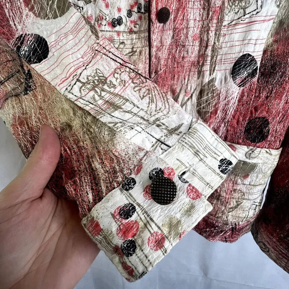 Keren Hart Vintage Textured Artistic Abstract Jacket Size Small - Picture 5 of 10